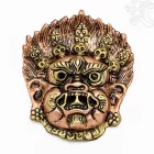Mahakala fali dísz / maszk, fém – 12,5 cm