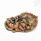 Mahakala fali dísz / maszk, fém – 12,5 cm