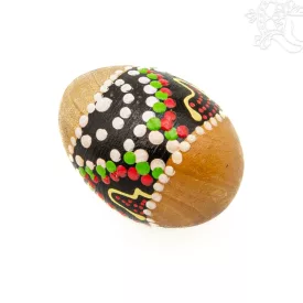 Tojás alakú csörgő - színes mintás