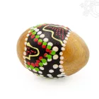 Tojás alakú csörgő - színes mintás