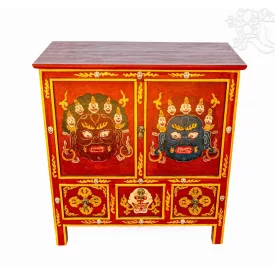 Nepáli szekrény Mahakala díszítéssel