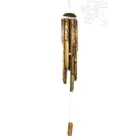 Bambusz szélcsengő, antik, virágmintás - 150 cm