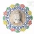 Buddha fejes, virágmintás fa fali dísz – 60 cm
