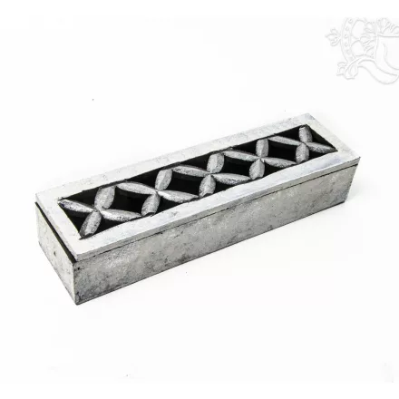 Hosszú fa doboz életvirága mintával - 25 cm