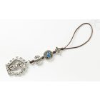 Kulcstartó/szerencse lógó végtelen jellel, forgatható vajrával