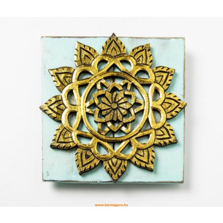 Mandala fa falikép, arany színű - 20 cm