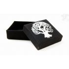 Szövet borítású ékszertartó doboz - életfa