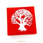 Szövet borítású ékszertartó doboz - életfa