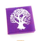 Szövet borítású ékszertartó doboz - életfa