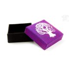 Szövet borítású ékszertartó doboz - életfa