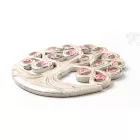 Fa fali függő Életfával- fehér-rózsaszin - 20 cm