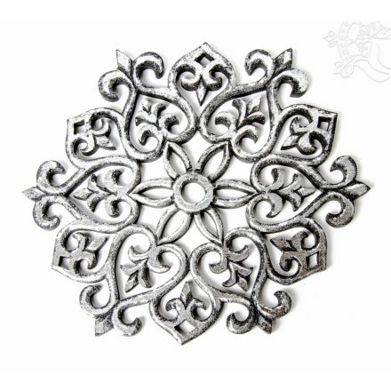 Fa fali függő mandalás - ezüst - 30 cm