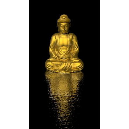 Arany Buddha kép falmatrica