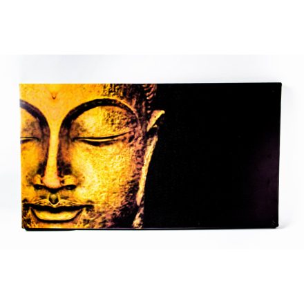 Arany Buddha fej vászonkép