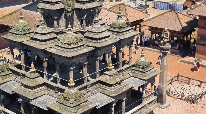 Krishna templom Indiában, saját felvéte